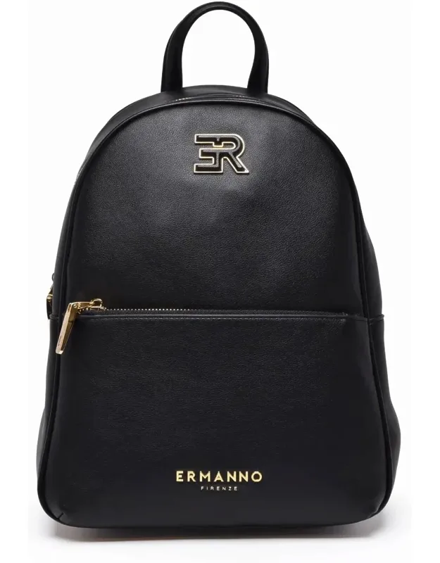 Leather Backpack With Gold-tone Hardware And Spacious Interior