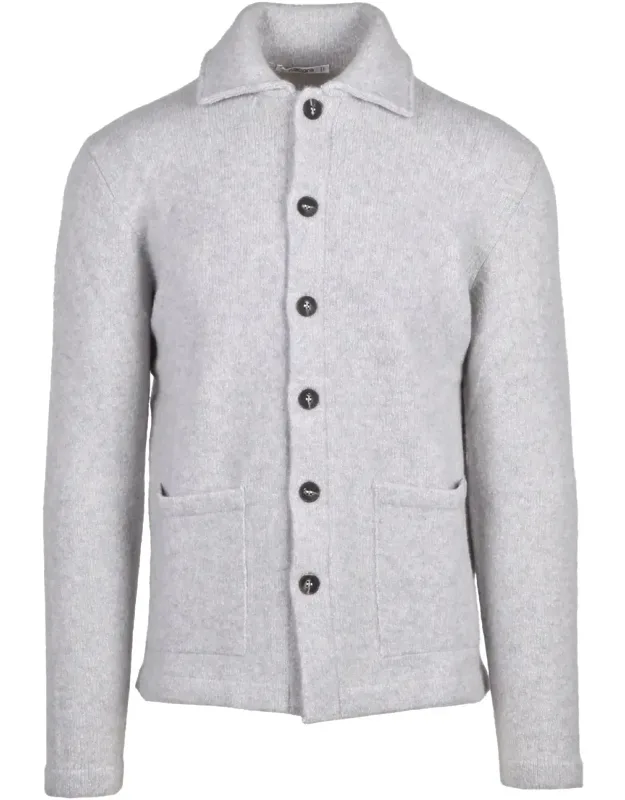 Textured Fabric Collar Jacket