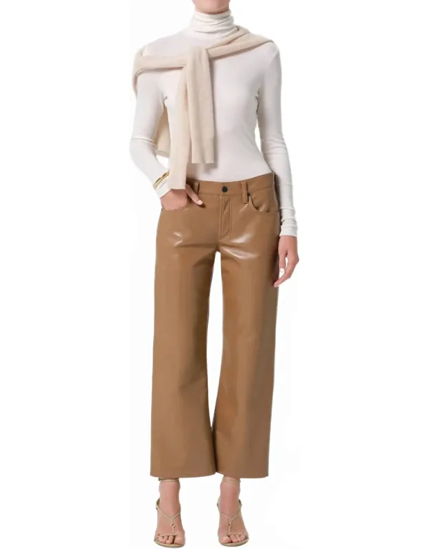 Faye Vintage Straight Recycle Leather Pants