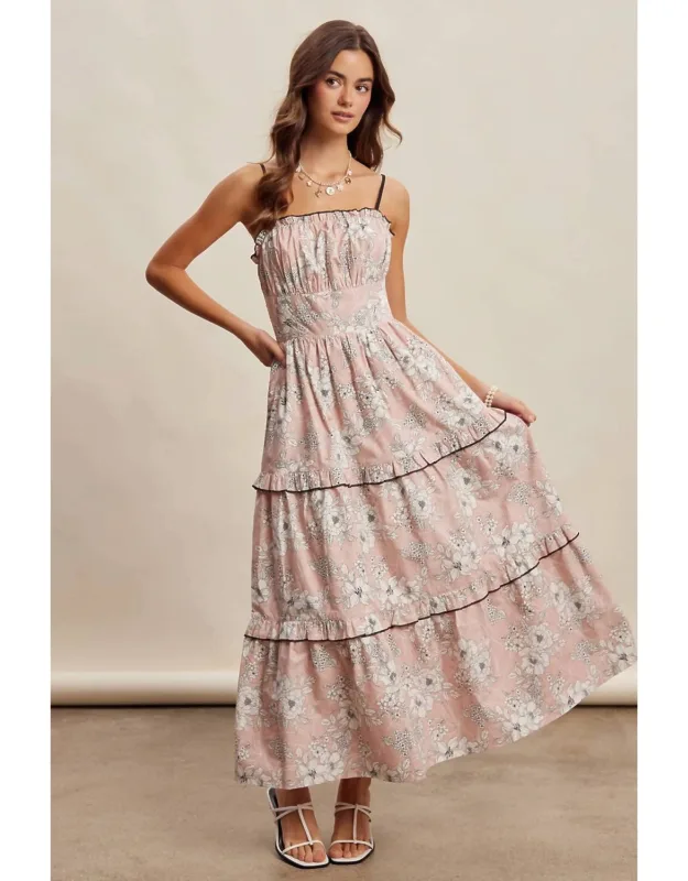 Floral Ruffle Tiered Maxi Dress