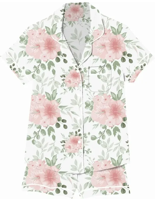Silky Satin Pajama Short Set