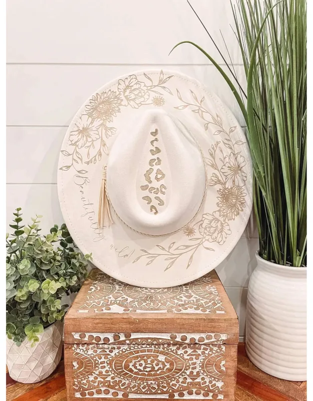 Engraved Floral Hat