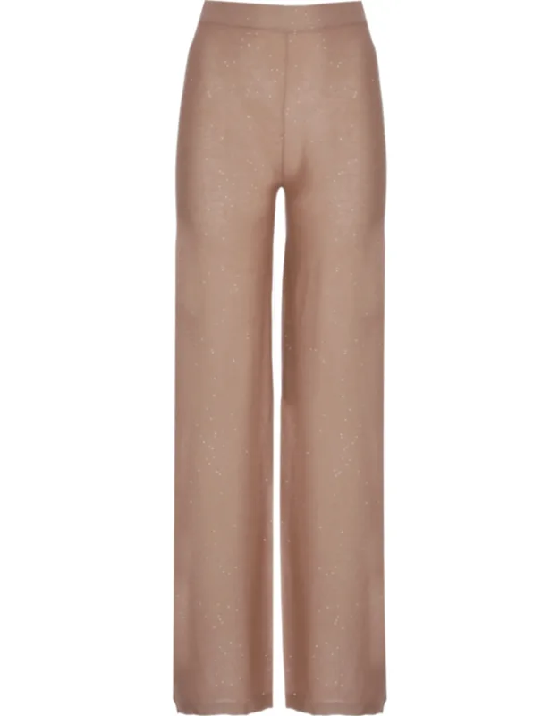 Viscose Sequined Straight-leg Pants