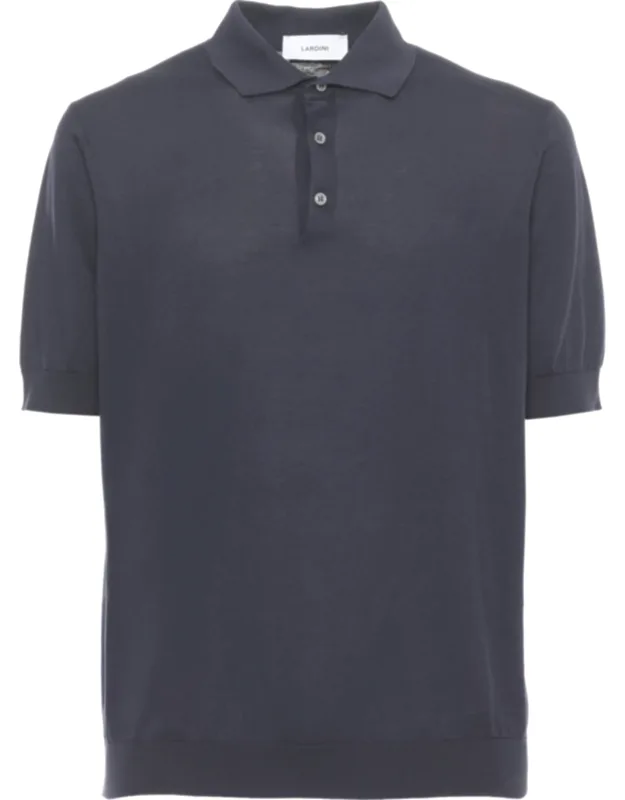 Ribbed Trims Cotton Polo Shirt