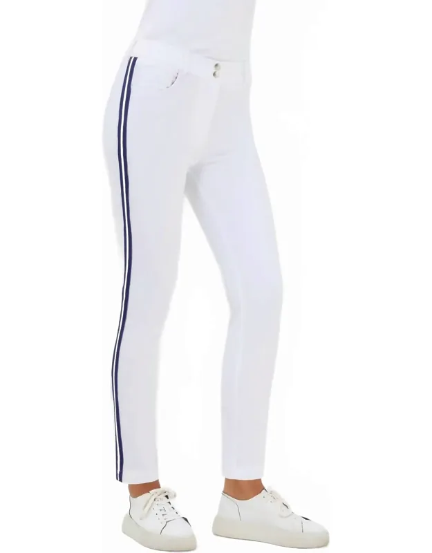 Luli Pants With Navy And White Stripes