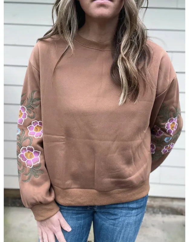 Floral Embroidered Sweater