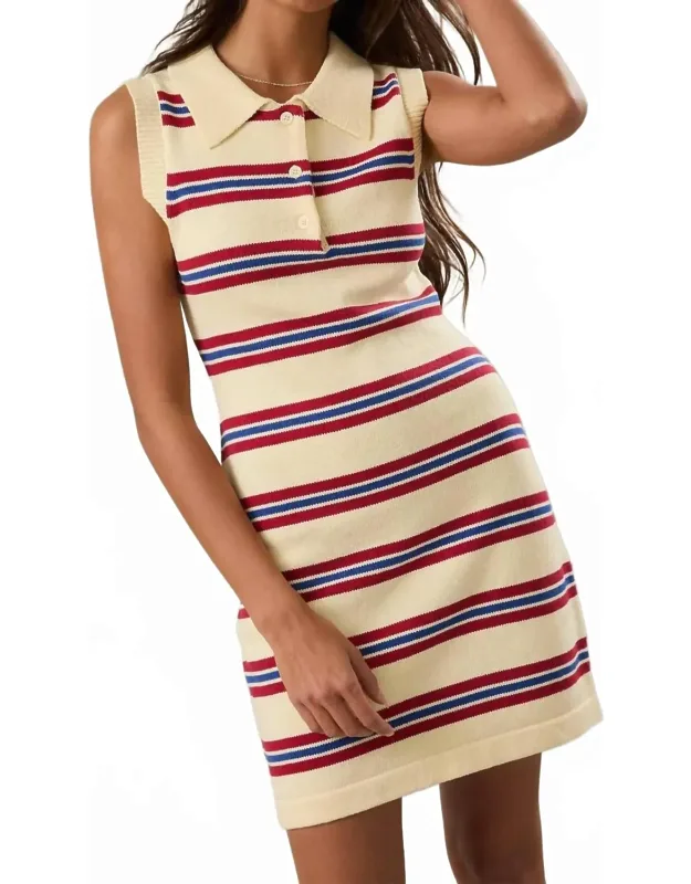 Sleeveless Collared Sweater Dress