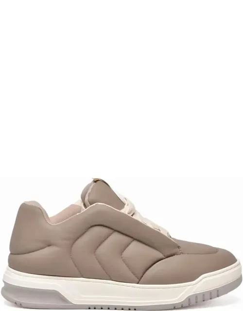 Leather High Puffy Sneakers