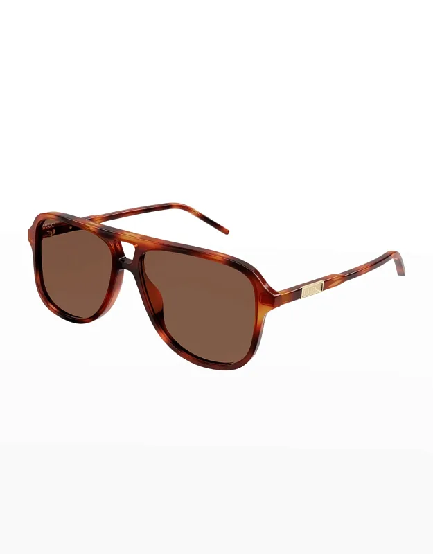 Logo Plaqué Aviator Sunglasses