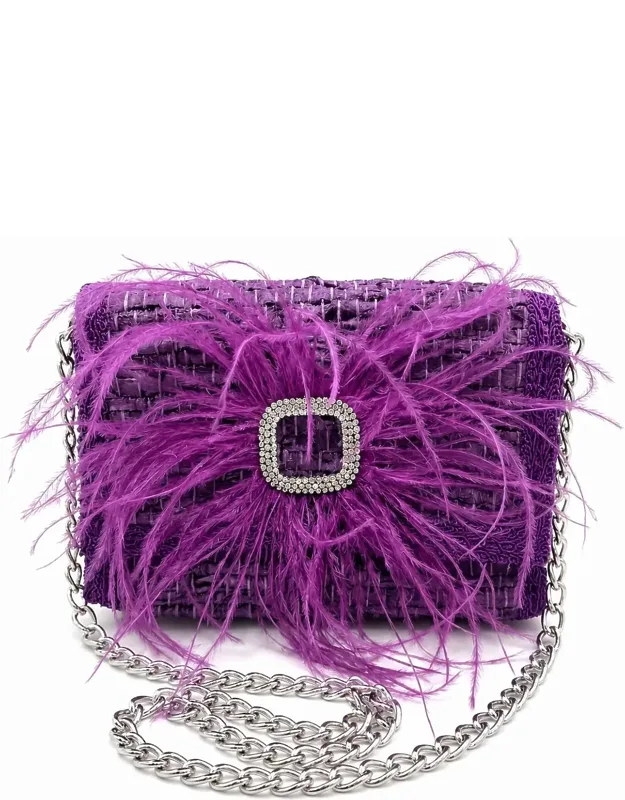 Ostrich Feather Mini Shoulder Bag