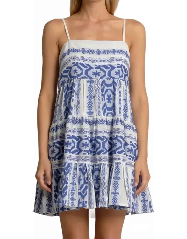 Santorini Breeze Mini Dress