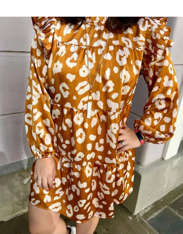 Leopard Print Tiered Dress
