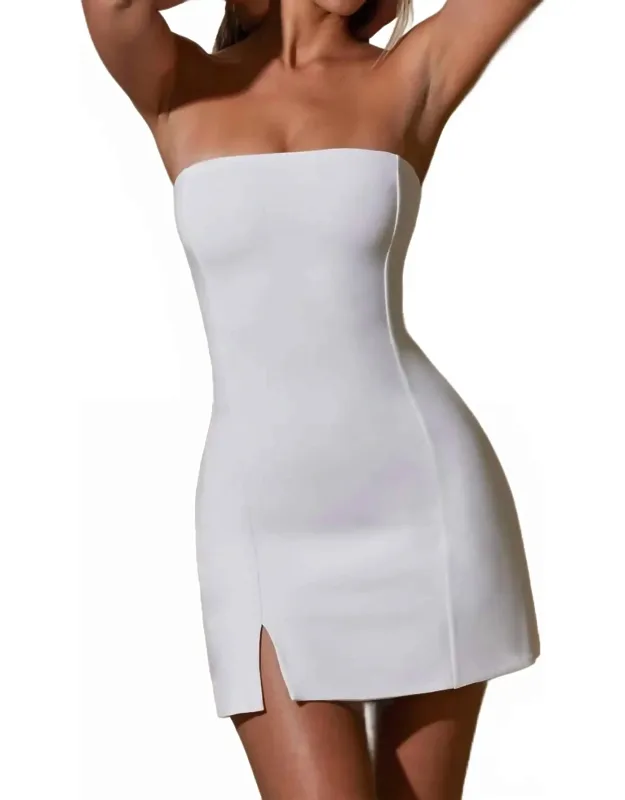 Bandeau Neckline Mini Dress