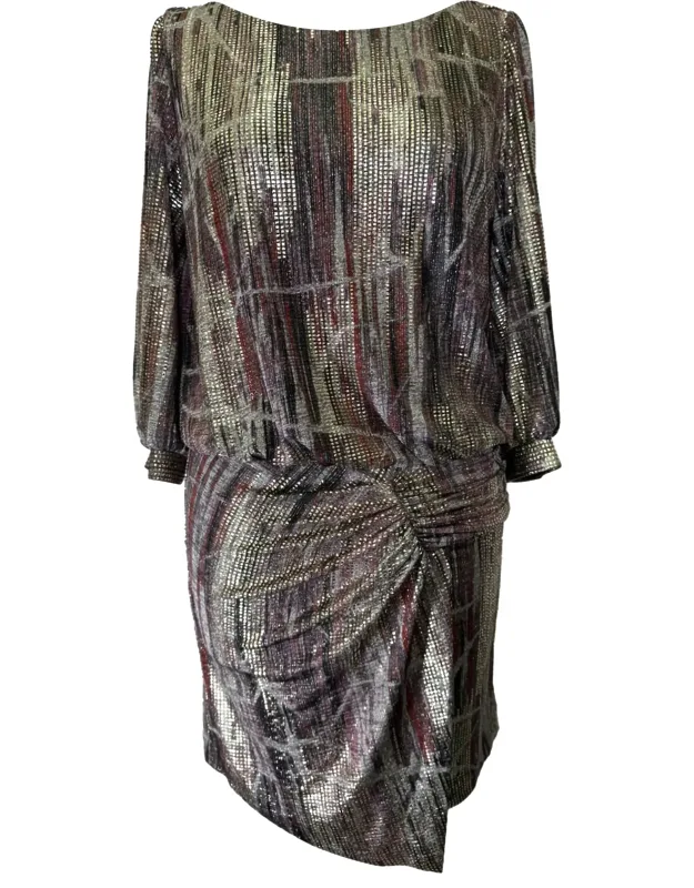 Salina Metallic V-back Dress