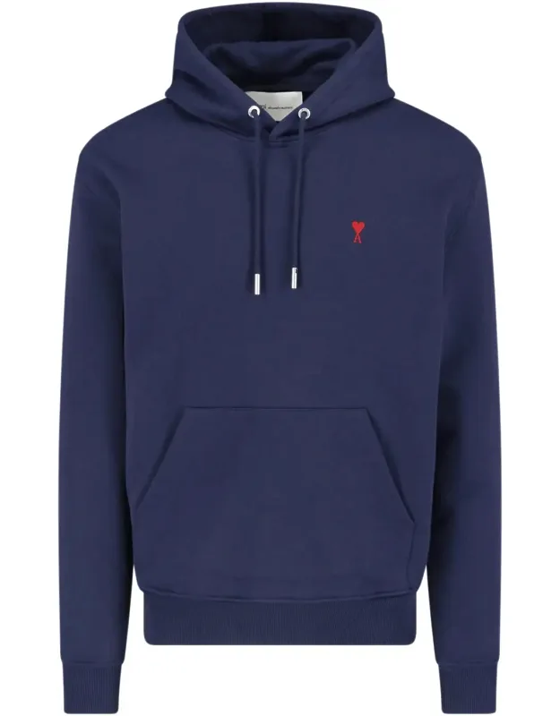 Cotton Hoodie With Drawstring Hood And Iconic Logo