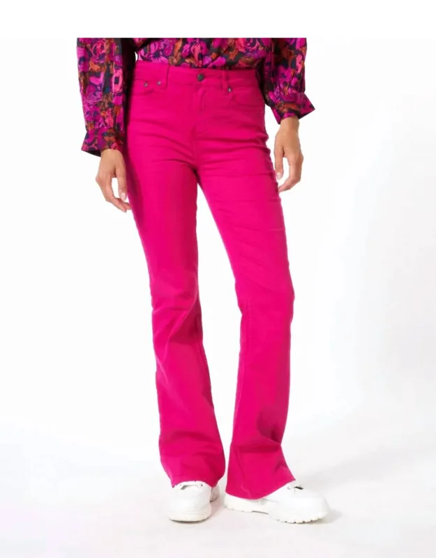 Colored Flare Denim Trousers