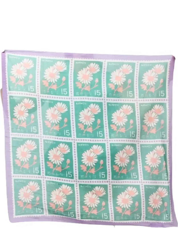 Flower Stamp Scarf