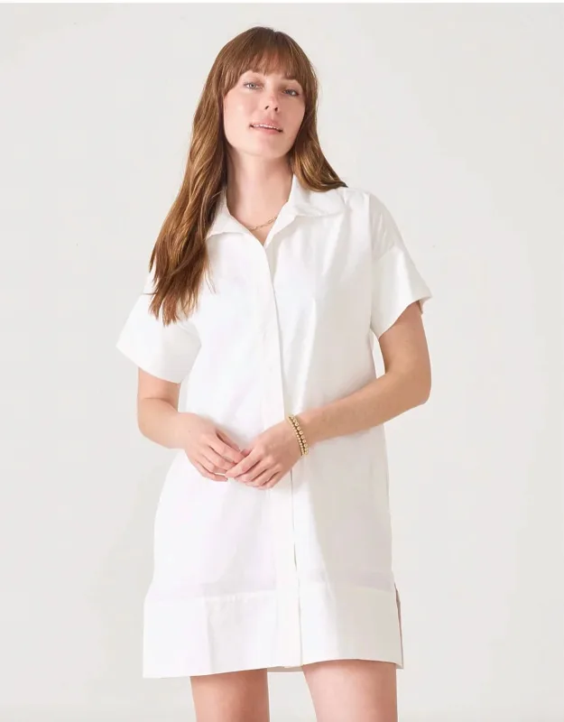 Wide Hem Shirt Mini Dress
