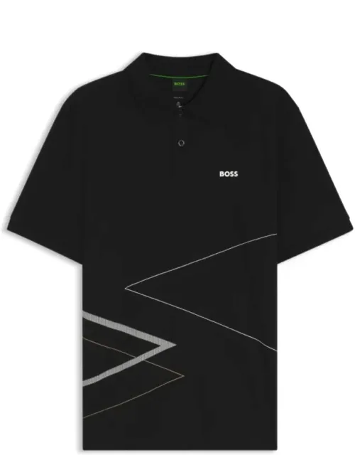 Pima Cotton Polo Shirt With Placed Print