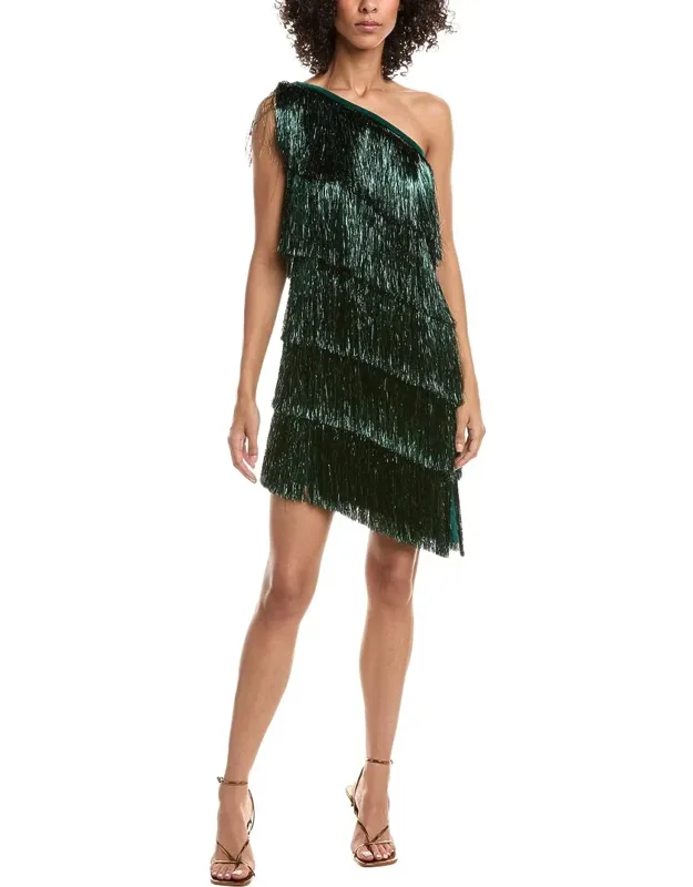 Metallic Fringe Mini Dress