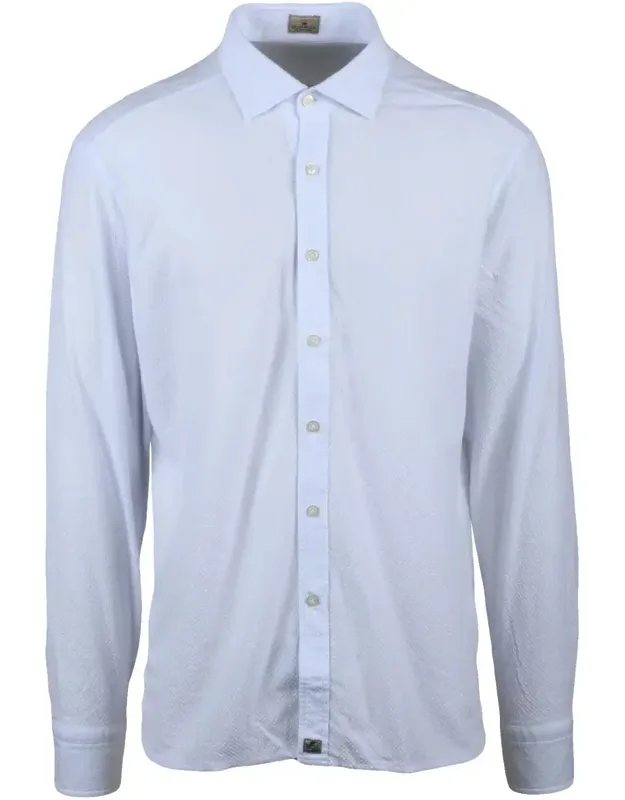 Textured Long-sleeve Shirt With Tailored Fit