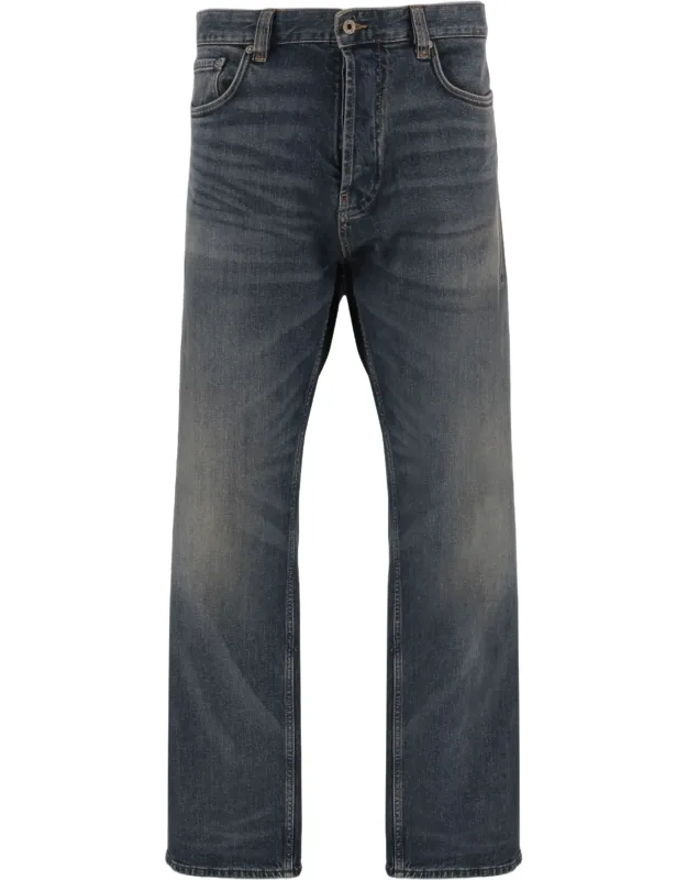 Straight-leg Denim Jeans