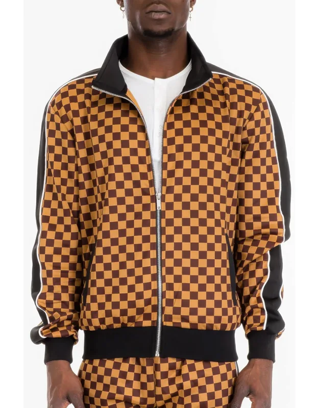 Full Zip Checkered Jacket