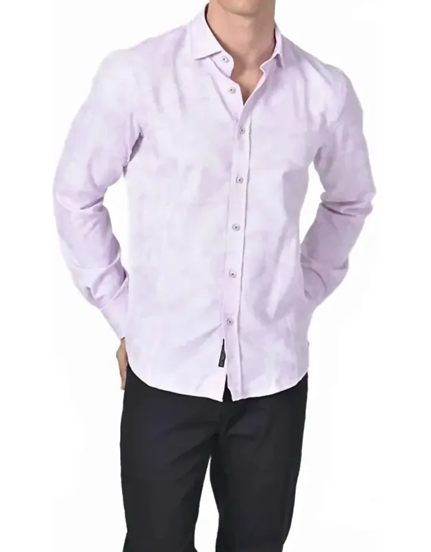 Geo-shapes Button Down Jacquard Shirt