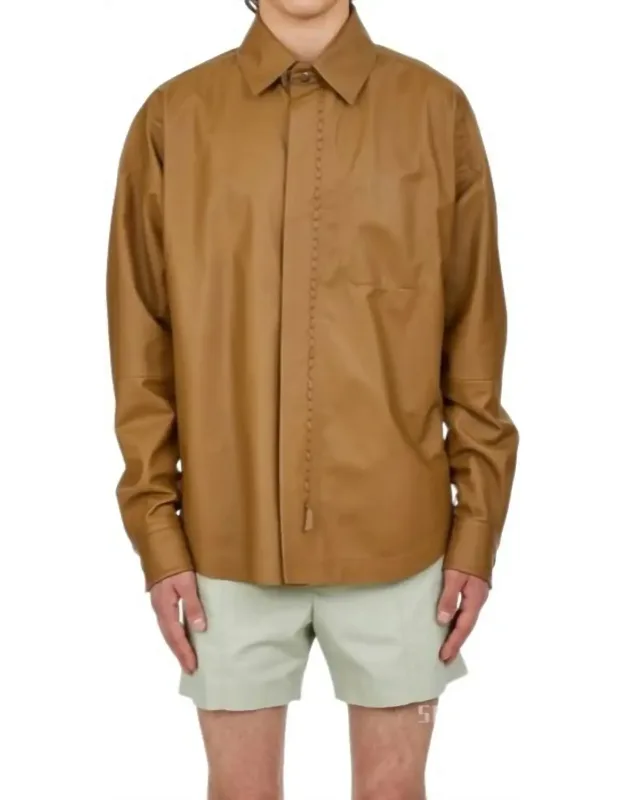 Napa Leather Shirt Jacket