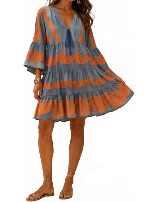 Embroidered Mini Dress