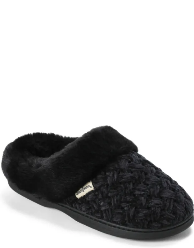 Cable Knit Chenille Clog Slippers