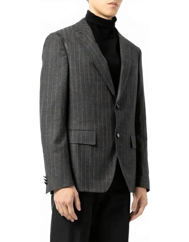 Pinstripe Suit Jacket