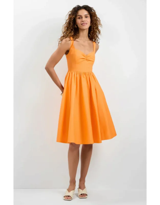 Sweetheart Neck Midi Dress