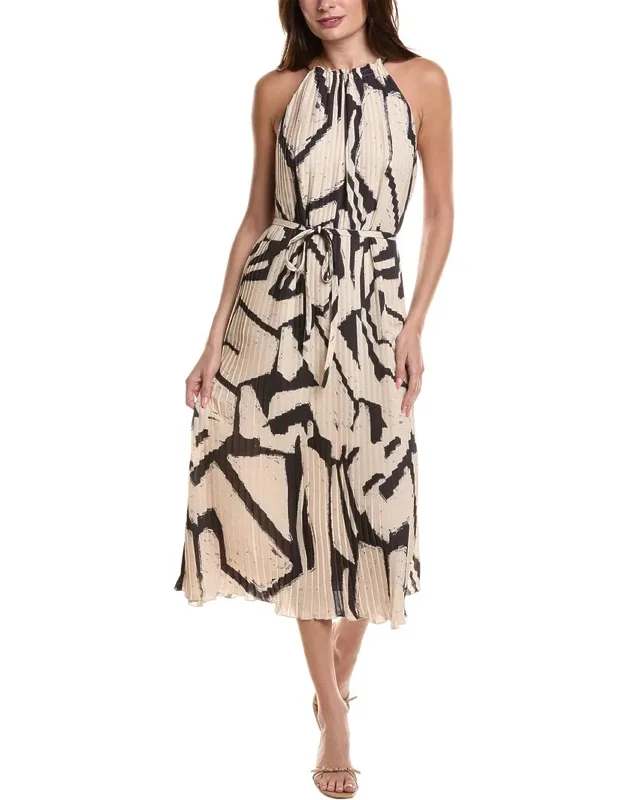 Pleated Halter Maxi Dress