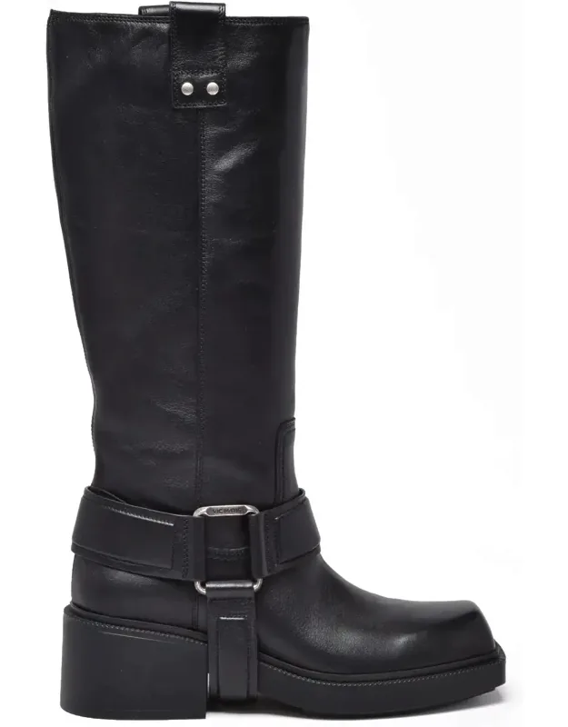 Leather Biker Boots