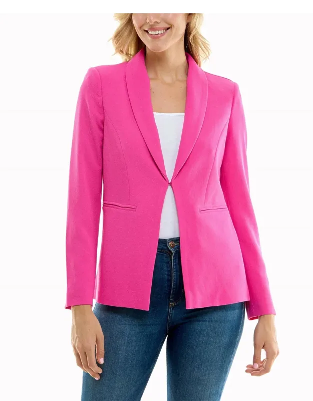 Isla Stretch Crepe One Button Blazer