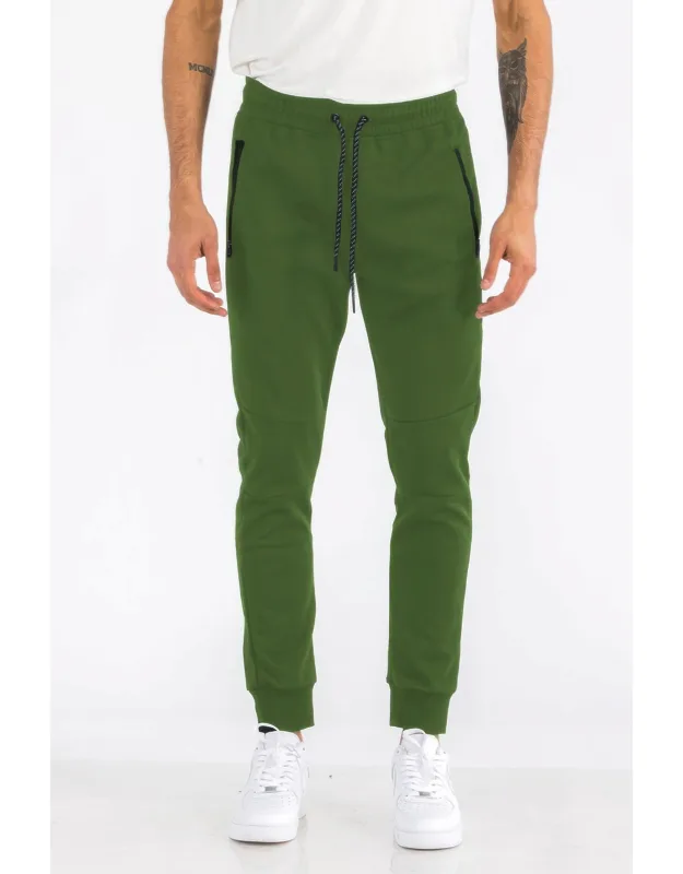 Solid Heathered Jogger - Soft And Durable Fabric, Elastic Waist With Adjustable Drawstring
