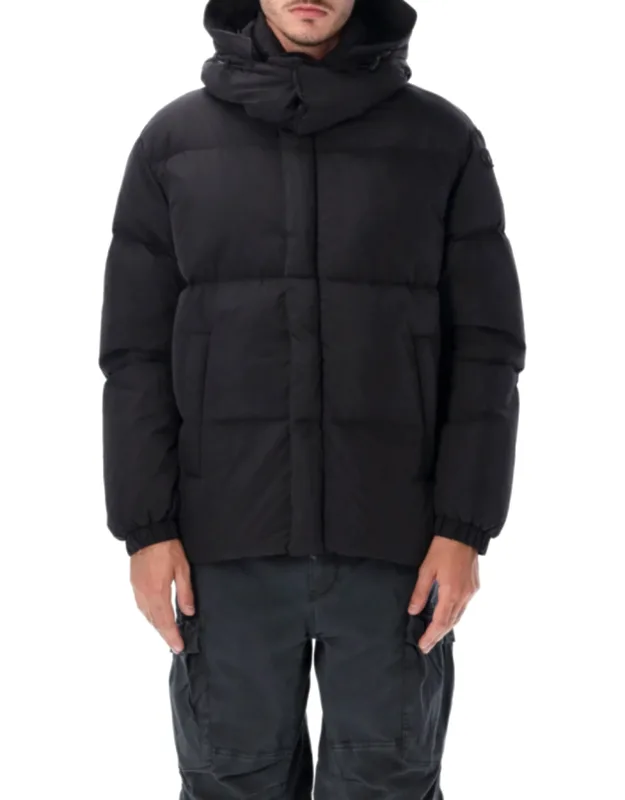 Quilted Puffer Jacket With Adjustable Hood