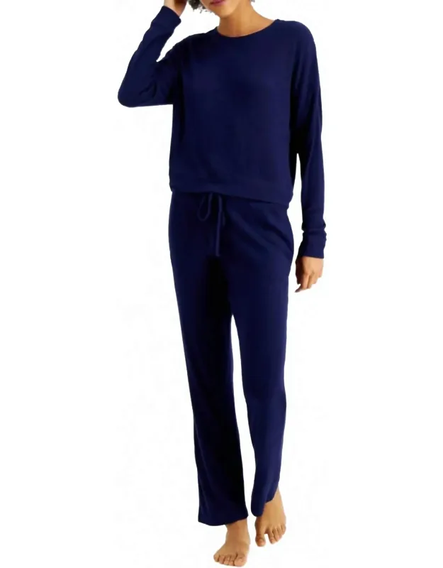 Ribbed Wide Leg Pajama Set