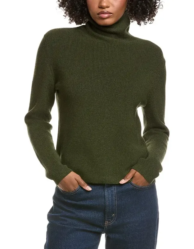 Shaker Turtleneck Cashmere-blend Sweater