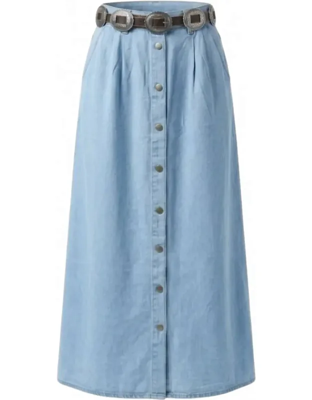 Long Button Skirt