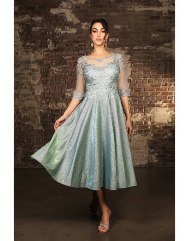 A-line Round Neck Dress