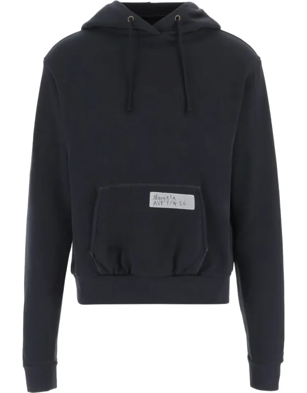 Cotton Hoodie With Logo Detailing And Kangaroo Pocket