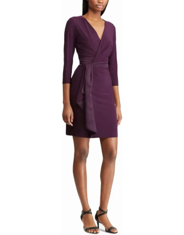 Ruffled V Neck Dress