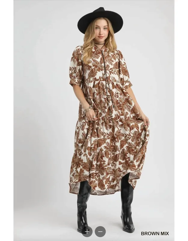 Mix Midi Fall Dress