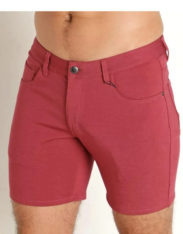 Stretch Knit Jean Shorts
