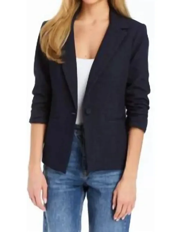 Scrunch Sleeve Blazer