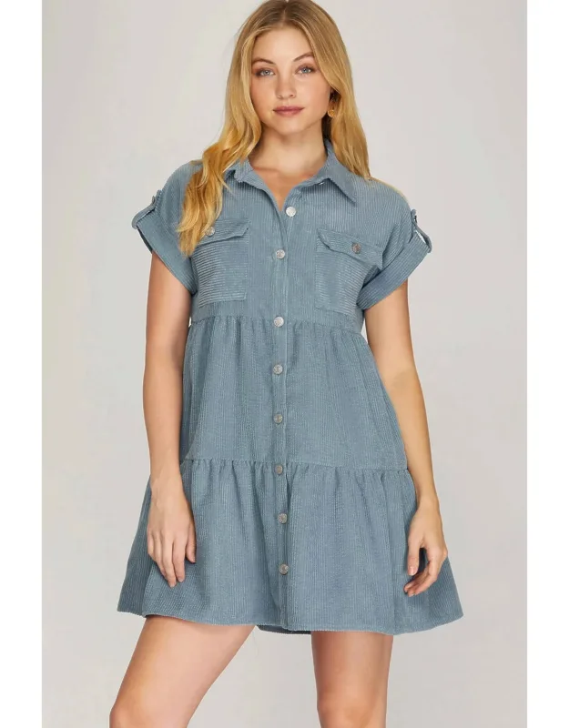 Button Down Corduroy Dress