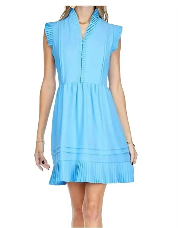 Pleated Mini Dress