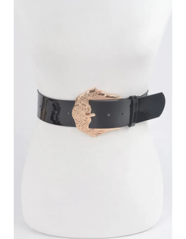 Metal Buckle Enamel Belt